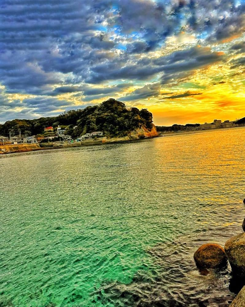バンザイカフェ 海の夕景