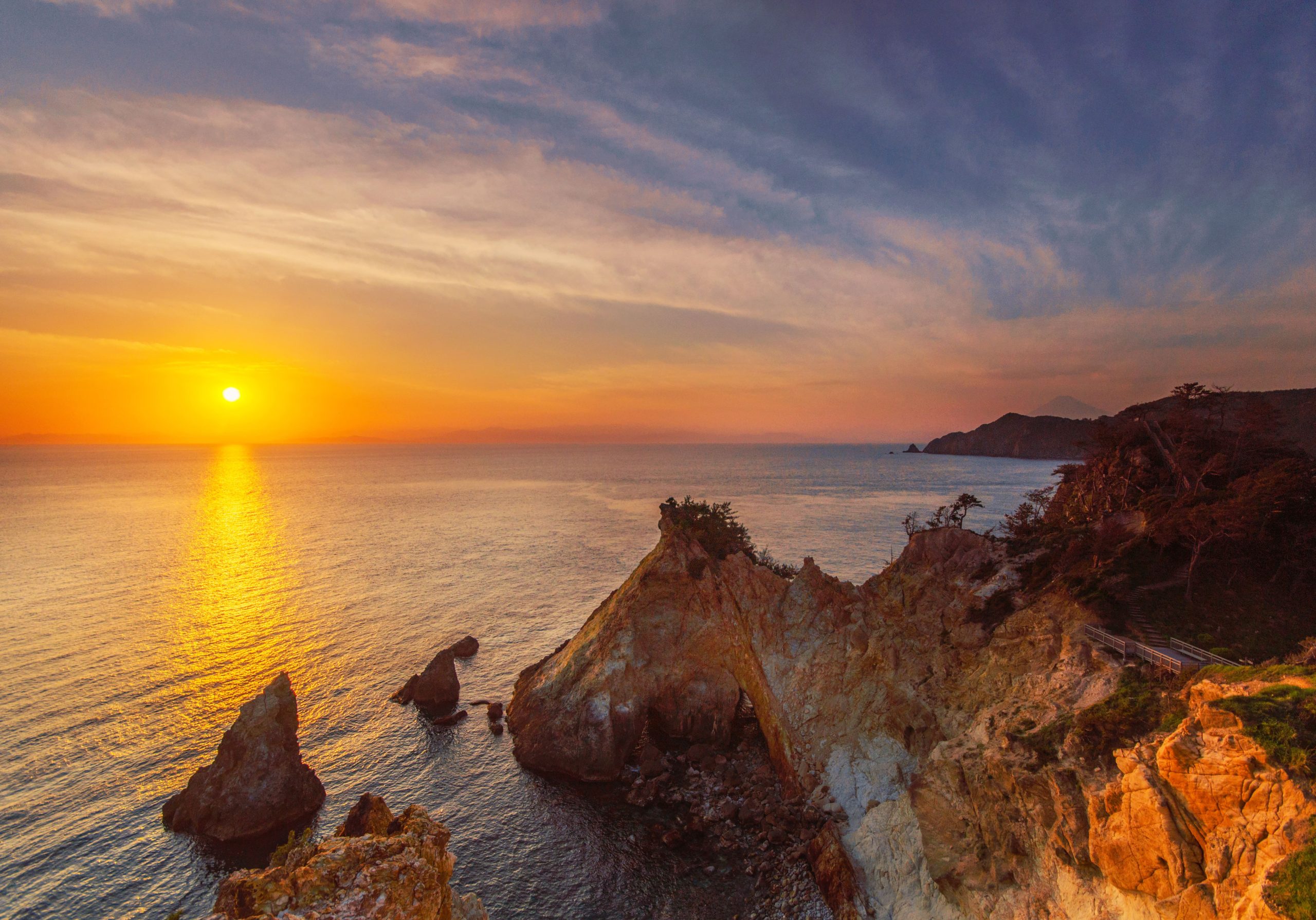 西伊豆の絶景夕日(堂ヶ島)