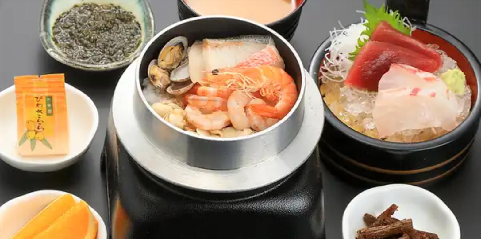 漁師料理かなやの磯八釜飯セット